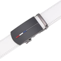 Luxury White Golf Belt for Men High Quality Leather 110-130 Plus Size Designer Business Waist Strap Cowskin Male Causal Jeans