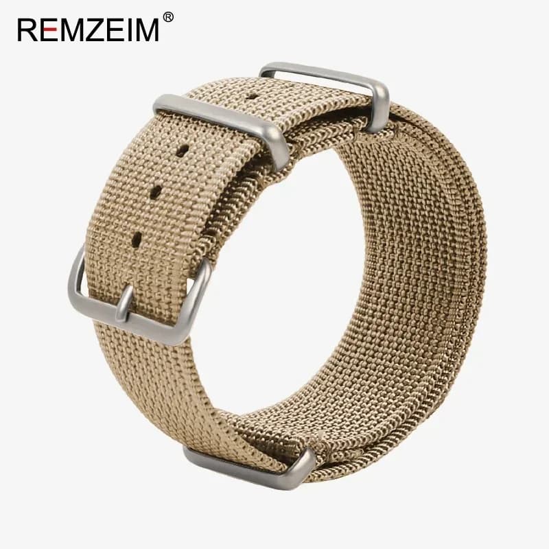 High Quality Nylon Watch Strap Brown Green Black Band Military Casual Watchband Army Sport Bracelet Replacement Belt
