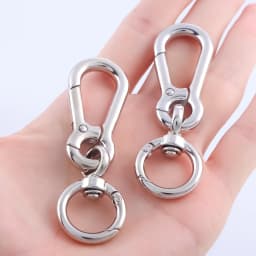 2pcs Metal Spring Snap Hooks Clip, Car Keys Keychain, Trigger Spring Swivel Buckles for Bags Keys