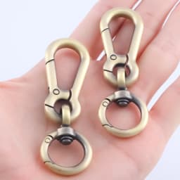 2pcs Metal Spring Snap Hooks Clip, Car Keys Keychain, Trigger Spring Swivel Buckles for Bags Keys