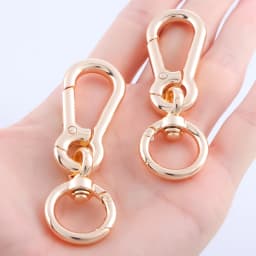 2pcs Metal Spring Snap Hooks Clip, Car Keys Keychain, Trigger Spring Swivel Buckles for Bags Keys