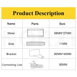 Motorcycle Meter Voltmeter Water Temperature Mini Super Blog Digital 6V 12V Electromobile Thermometer Gauge Car Volt Meter