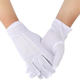 White Cotton Gloves Men Formal Tuxedo Uniform Gloves Honor Guard Parade Ceremony Costume Cosplay Coin Jewelry Butler Glove