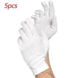 White Cotton Gloves Men Formal Tuxedo Uniform Gloves Honor Guard Parade Ceremony Costume Cosplay Coin Jewelry Butler Glove