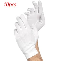 White Cotton Gloves Men Formal Tuxedo Uniform Gloves Honor Guard Parade Ceremony Costume Cosplay Coin Jewelry Butler Glove