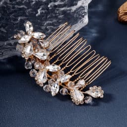 Bridal Wedding Hair Accessories Crystal Flower Hair Combs Clips for Women Bride Headpiece Bridesmaid Party Jewelry Gift