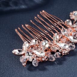 Bridal Wedding Hair Accessories Crystal Flower Hair Combs Clips for Women Bride Headpiece Bridesmaid Party Jewelry Gift