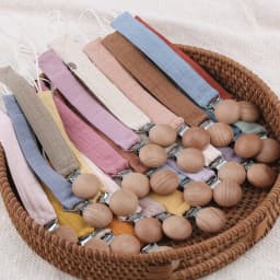 Baby Pacifier Clip Pacifier Anti-lost Chain Clip Nipple Holder Soft Cotton Children Kid Pacifier Soother Holder