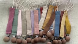 Baby Pacifier Clip Pacifier Anti-lost Chain Clip Nipple Holder Soft Cotton Children Kid Pacifier Soother Holder