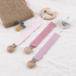 Baby Pacifier Clip Pacifier Anti-lost Chain Clip Nipple Holder Soft Cotton Children Kid Pacifier Soother Holder