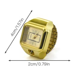 Ring Quartz Watch New Hot Selling Creative Roman Literal Alloy Shell Finger Square Dial Couple Men And Women