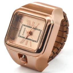 Ring Quartz Watch New Hot Selling Creative Roman Literal Alloy Shell Finger Square Dial Couple Men And Women