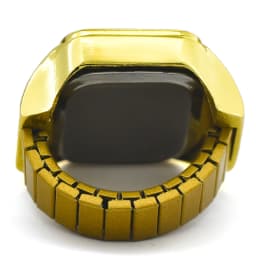 Ring Quartz Watch New Hot Selling Creative Roman Literal Alloy Shell Finger Square Dial Couple Men And Women