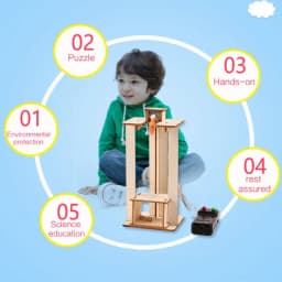 Children's Puzzle Toys Science Experiment Puzzle Kit Creative Education DIY Electric Elevator Lift Model School Teaching Aids