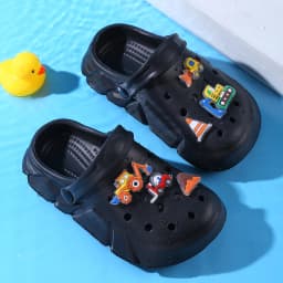 Breathable Clogs,With Cartoon Excavator Charms For Boys, Lightweight Anti Slip Clogs For Indoor Outdoor Shower Beach Pool 3057