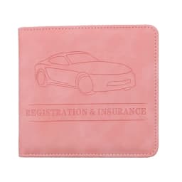 Car Registration Driver's License and Insurance Card Holder - Leather Vehicle Glove Box Automobile Documents Paperwork Organizer
