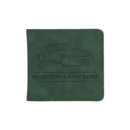 Car Registration Driver's License and Insurance Card Holder - Leather Vehicle Glove Box Automobile Documents Paperwork Organizer