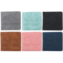 Car Registration Driver's License and Insurance Card Holder - Leather Vehicle Glove Box Automobile Documents Paperwork Organizer
