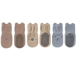 3 Pairs/Set Infant Baby Girls Anti-slip Socks Cotton Cartoon Toddler Girl Mid Tube Sock Children Kid Girl Indoor Rubber Sock Kit