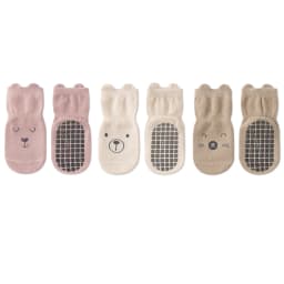 3 Pairs/Set Infant Baby Girls Anti-slip Socks Cotton Cartoon Toddler Girl Mid Tube Sock Children Kid Girl Indoor Rubber Sock Kit