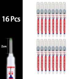 4-80Pcs 2cm Waterproof Long Head Markers Deep Hole Marker Pen for Metal Carpenter Red/Black/Blue/Green Ink Woodworking Tools