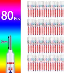 4-80Pcs 2cm Waterproof Long Head Markers Deep Hole Marker Pen for Metal Carpenter Red/Black/Blue/Green Ink Woodworking Tools