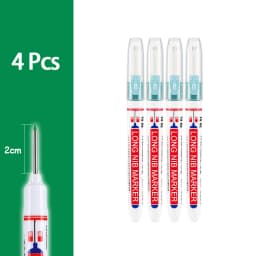4-80Pcs 2cm Waterproof Long Head Markers Deep Hole Marker Pen for Metal Carpenter Red/Black/Blue/Green Ink Woodworking Tools