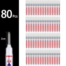 4-80Pcs 2cm Waterproof Long Head Markers Deep Hole Marker Pen for Metal Carpenter Red/Black/Blue/Green Ink Woodworking Tools