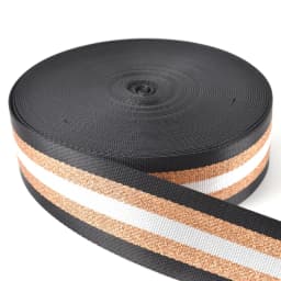 1.5 Inch Wide 3 Meters Metallic Golden/Silver Strip Webbing Strap For Bag Strap DIY Crafting Projects