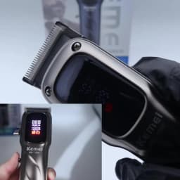 Kemei KM-1550 Professional Hair Clipper for Men LED Display Low Noise Cordless USB Interface Hair Cutting Machine Hair Trimmer