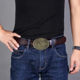 Western Cowboy Relief Belt Buckle Metal Multiple Type Personality Rock Belt Link Buckle Unisex Belt Buckle DIY Supplies