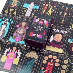 Tarot Magick Deck with Guidebook Color Edged Cards Fate Divination FortuneTelling Card Games Party Board Game 10.3x6.1cm