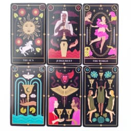 Tarot Magick Deck with Guidebook Color Edged Cards Fate Divination FortuneTelling Card Games Party Board Game 10.3x6.1cm