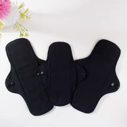 3pcs Full Cotton Hot Pressing Mama Cloth Night Long Sanitary Pads Washable Sanitary Napkins Reusable Panty Liners for Female