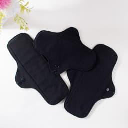 3pcs Full Cotton Hot Pressing Mama Cloth Night Long Sanitary Pads Washable Sanitary Napkins Reusable Panty Liners for Female