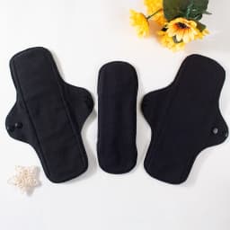 3pcs Full Cotton Hot Pressing Mama Cloth Night Long Sanitary Pads Washable Sanitary Napkins Reusable Panty Liners for Female