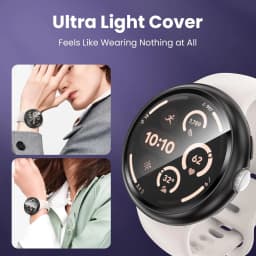 Tempered Glass+Case For Google Pixel Watch 3 41mm 45mm Hard PC All-Around Bumper Screen Protector Cover for Google Pixel Watch 2