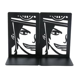 2Pcs One Pieces Bro Bookends for Cartoon Fans, Anime Metal Bookends Desktop Home Bookends Desktop Organization Office Supplies