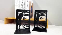 2Pcs One Pieces Bro Bookends for Cartoon Fans, Anime Metal Bookends Desktop Home Bookends Desktop Organization Office Supplies