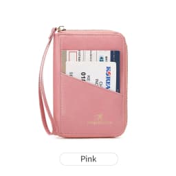 MIYIN RFID Anti-Theft Passport Wallet PU Leather Travel Zipper Men's and Women's Passport Bags Multifunctional Passport Clip
