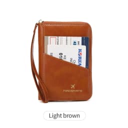MIYIN RFID Anti-Theft Passport Wallet PU Leather Travel Zipper Men's and Women's Passport Bags Multifunctional Passport Clip
