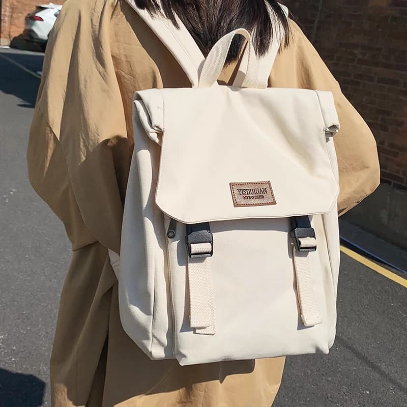 Canvas Schoolbag Female College Student Junior High School Girl High School Student Large Capacity Backpack 2026 New Backpack