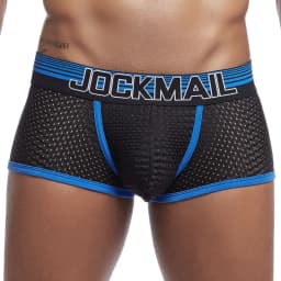 Sexy Men Underwear Boxer Shorts New Trunks Mens Boxershorts Underware Boxers Funny Low Waist Nylon Mesh Breathable Quick Drying