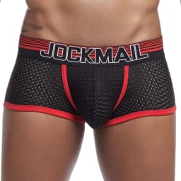 Sexy Men Underwear Boxer Shorts New Trunks Mens Boxershorts Underware Boxers Funny Low Waist Nylon Mesh Breathable Quick Drying