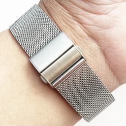 Mesh Milanese Loop Strap Stainless Steel Metal Quick Release Bracelet Double Press Butterfly Buckle Watch Band 18mm 20mm 22mm