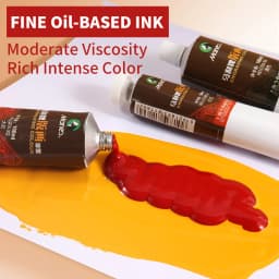 Marie's 6 Colors 50ml/1.69 oz Printmaking Inks,Oil-Based Printing Paint Linoleum Blocks on Paper Glue Board Wood,Wall for Adults