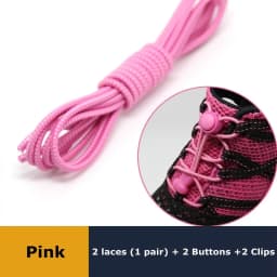 1Pair Elastic No-Tie Shoe Laces for Sneakers Quick Stretching Lock Lazy Laces Rubber Shoelace Round Shoestrings for Easy Adjustm