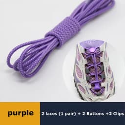 1Pair Elastic No-Tie Shoe Laces for Sneakers Quick Stretching Lock Lazy Laces Rubber Shoelace Round Shoestrings for Easy Adjustm