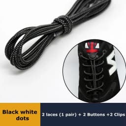 1Pair Elastic No-Tie Shoe Laces for Sneakers Quick Stretching Lock Lazy Laces Rubber Shoelace Round Shoestrings for Easy Adjustm