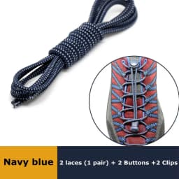 1Pair Elastic No-Tie Shoe Laces for Sneakers Quick Stretching Lock Lazy Laces Rubber Shoelace Round Shoestrings for Easy Adjustm